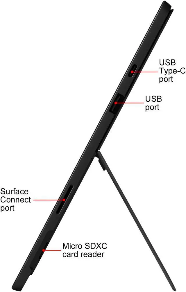 Alt view image 9 of 11 - Microsoft Surface Pro 7 - 12.3" Touch-Screen - Intel Core i7 - 16 GB Memory - 256 GB Solid State Drive (Latest Model) - Matte Black