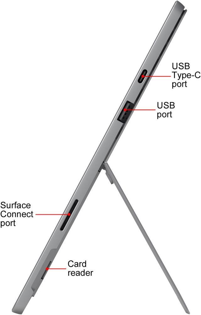 Alt view image 8 of 10 - Microsoft Surface Pro 7 - 12.3" Touch-Screen - Intel Core i5 - 8 GB Memory - 128 GB Solid State Drive (Latest Model) - Bundle with Black Surface Pro Type Cover
