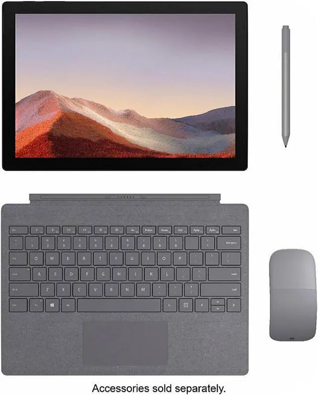 Alt view image 5 of 6 - Microsoft Surface Pro 7 PWG-00003 2-in-1 Intel Core i7 10th Gen 1065G7 (1.30 GHz) 16 GB RAM 256 GB SSD 12.3" Touchscreen 2736 x 1824 Windows 10 Home Matte Black (Microsoft Certified Refurbished)