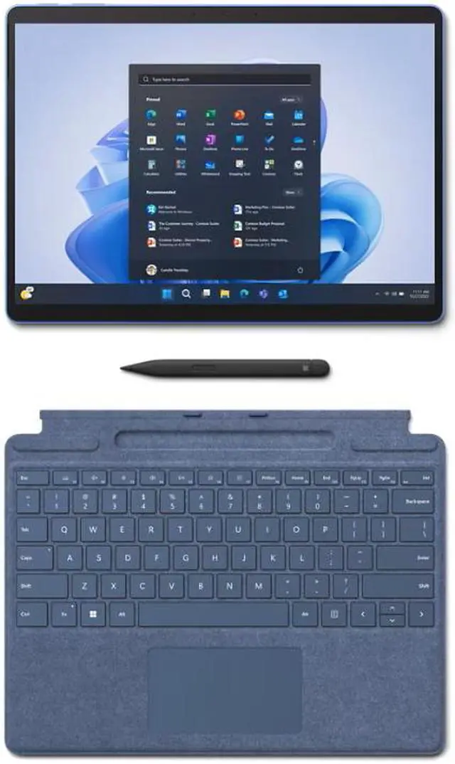Alt view image 7 of 15 - Microsoft Surface Pro 9 For Business - 13" PixelSense Display - Intel Core i7 10-Core (12th Gen) - 16 GB RAM - 512GB SSD - Windows 11 Pro - Sapphire  QIY-00033