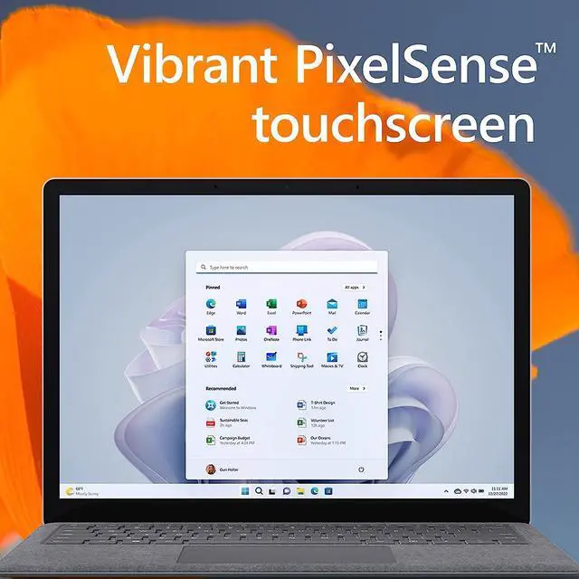 Alt view image 9 of 10 - Microsoft Surface Laptop 5 13.5" Touchscreen Notebook - 2256 x 1504 - Intel Core i5 12th Gen i5-1245U - Intel Evo Platform - 16 GB RAM - 256 GB SSD - Platinum - TAA Compliant - Intel Chip - Win 10 Pro