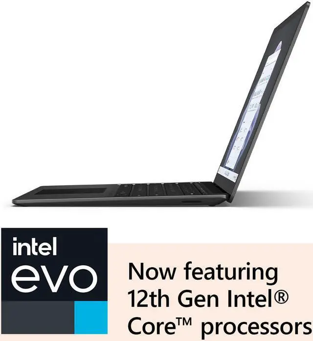 Alt view image 10 of 11 - Microsoft Surface Laptop 5 15" Touchscreen Notebook - 2496 x 1664 - Intel Core i7 12th Gen i7-1265U - Intel Evo Platform - 16 GB RAM - 512 GB SSD - Matte Black - TAA Compliant - Intel Chip Win 10 Pro