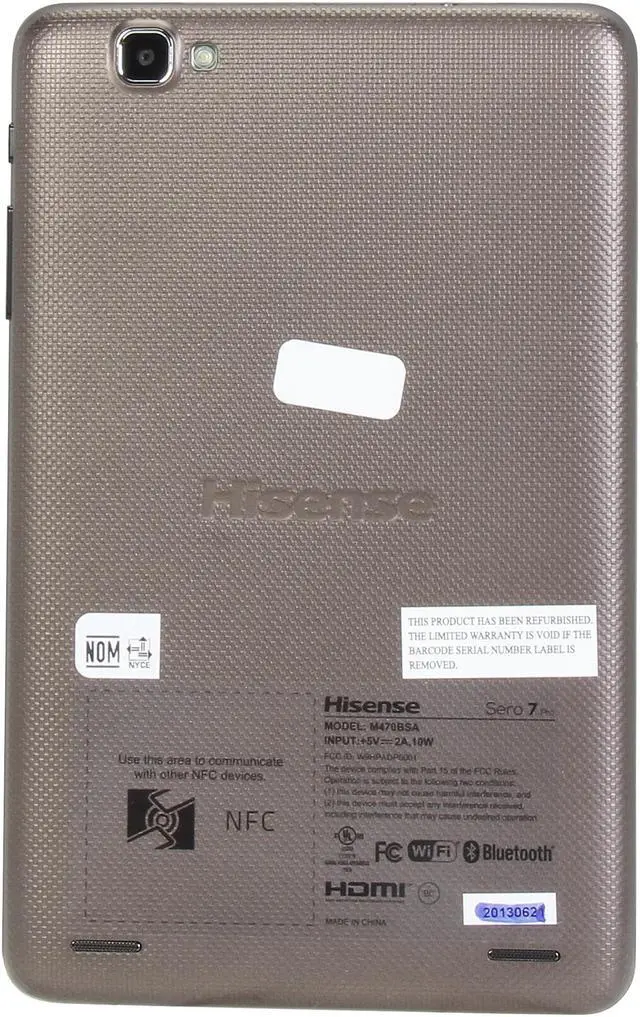 Alt view image 4 of 7 - Hisense Sero 7 PRO M470BSA 7.0" Touchscreen Android Tablet NVIDIA Tegra 3 Quad Core CPU 1.30Ghz, 1GB Memory, 8GB Internal Storage, Micro SD card slot, Mini HDMI Out, NFC, Android 4.2 (Jelly Bean)