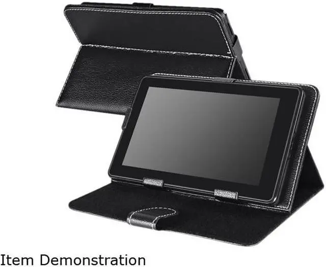 Main image of Insten 1901818 Folio Stand Leather Case for 7-inch tablet, Black - OEM