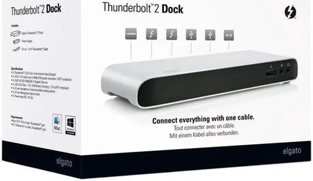 Alt view image 9 of 9 - Elgato Thunderbolt 2 Dock with Thunderbolt Cable, 4K and Dual Display Support