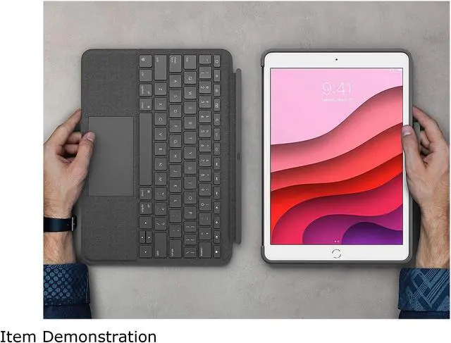 Alt view image 9 of 9 - Logitech iPad Case with Backlit Keyboard, Trackpad, and Smart Connector for iPad 7th Gen (2019), 8th Gen (2020) - (920-009608)