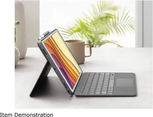 Alt view image 8 of 9 - Logitech iPad Case with Backlit Keyboard, Trackpad, and Smart Connector for iPad Air 3rd Gen (2019), iPad Pro 10.5 inch (2017) - (920-009610)