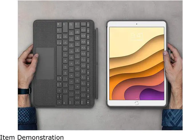 Alt view image 9 of 9 - Logitech iPad Case with Backlit Keyboard, Trackpad, and Smart Connector for iPad Air 3rd Gen (2019), iPad Pro 10.5 inch (2017) - (920-009610)
