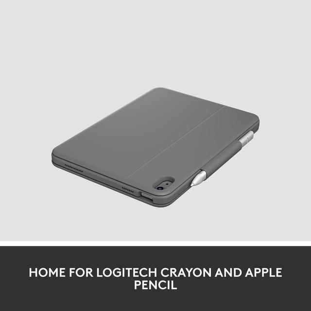 Alt view image 8 of 8 - Logitech Rugged Folio Keyboard Case for iPad (10th Generation) with Smart Connector and Durable Spill-Proof Keyboard
