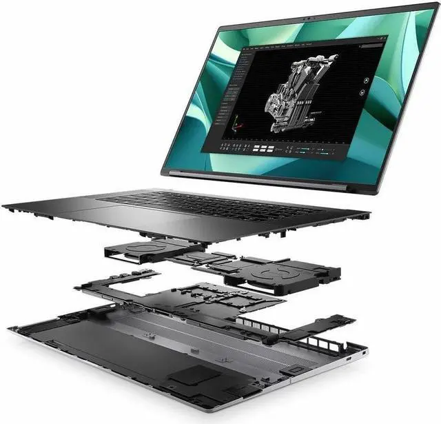 Alt view image 8 of 9 - Dell Precision 5000 5690 16" - Intel Core Ultra 9 185H - 32 GB - 1 TB SSD - Anodized Titan Gray - Windows 11 Pro - English (US) Keyboard - Front Camera/Webcam PRM5690D3G2V