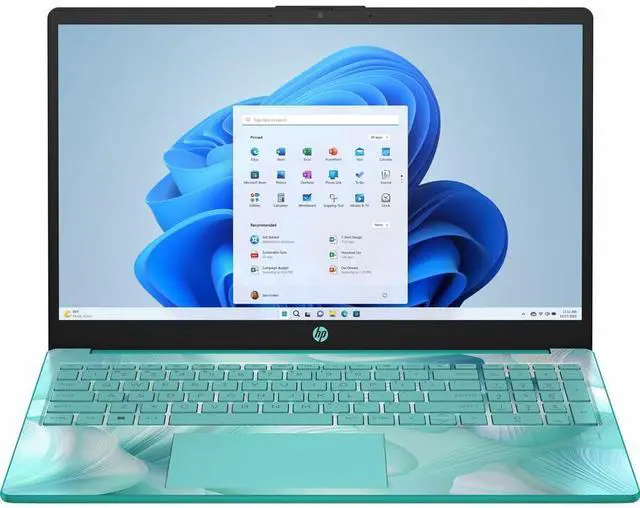 Main image of HP 15-fd0105ds 15.6-inch Notebook (TOUCHSCREEN), Intel Processor N100 4GB Intel UHD Graphics 128GB UFS Windows 11 Home in S-Mode Aquamarine Sky