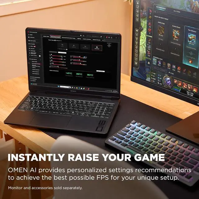 Alt view image 7 of 8 - HP OMEN 16 Gaming Laptop, Intel Core 7-240H, 32GB DDR5, 1TB SSD, NVIDIA GeForce RTX 5070 GPU (8GB GDDR7), 16" 2K IPS sRGB 144Hz VRR Display (1920x1200), Windows 11 Home, Shadow Black (16-am0030ca)