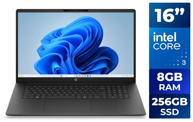 Main image of HP OmniBook 3 16.0" Intel Core 3 100U 8GB Memory DDR5 5200 256GB NVMe SSD Windows 11 Home 16-bu0060ca