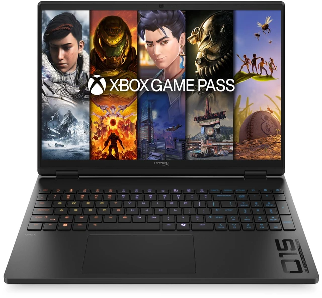 Main image of HP HyperX Omen - 15.3" 165 Hz - AMD Ryzen 5 240 - GeForce RTX 5050 Laptop GPU - 8GB DDR5 Memory DDR5 5600 - 512GB NVMe SSD - Windows 11 Home (D61VLUA#ABL )