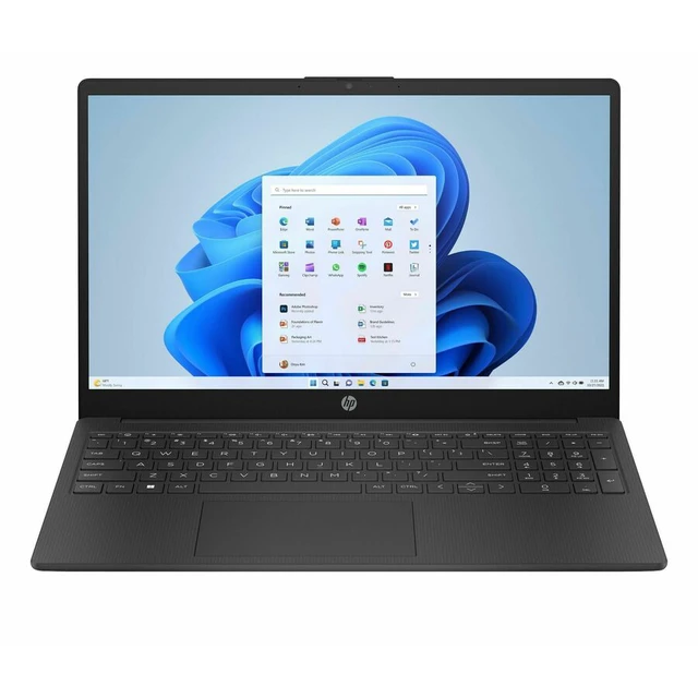 Main image of HP 15-fd0000 15-fd0531nr 15.6" Notebook - Intel N-Series N100 - 4 GB - 128 GB Flash Memory - Jet Black - Windows 11 Home - Webcam - Wi-Fi 6 - DM9X8UA#ABA