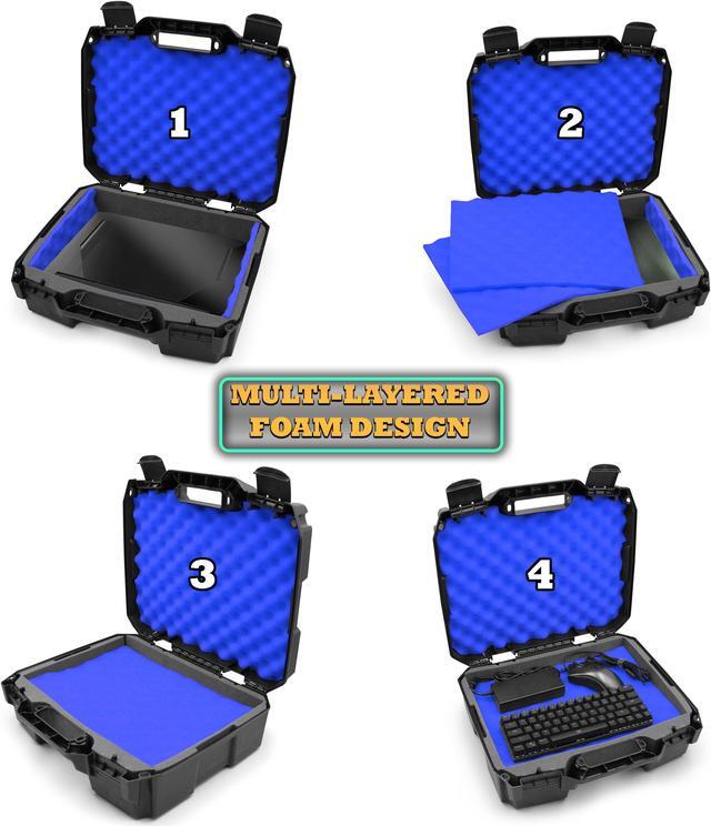 Alt view image 4 of 5 - CASEMATIX - Hard Shell Case with Shock-Absorbing Foam Fits up to 15" Inch Laptop and Accessories