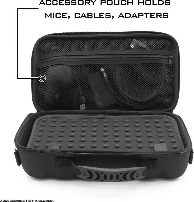 Alt view image 4 of 5 - CASEMATIX - 60% Keyboard Case Compatible with Keys up to 11.5" - Travel Case with Shoulder Strap and Netted Accessory Storage