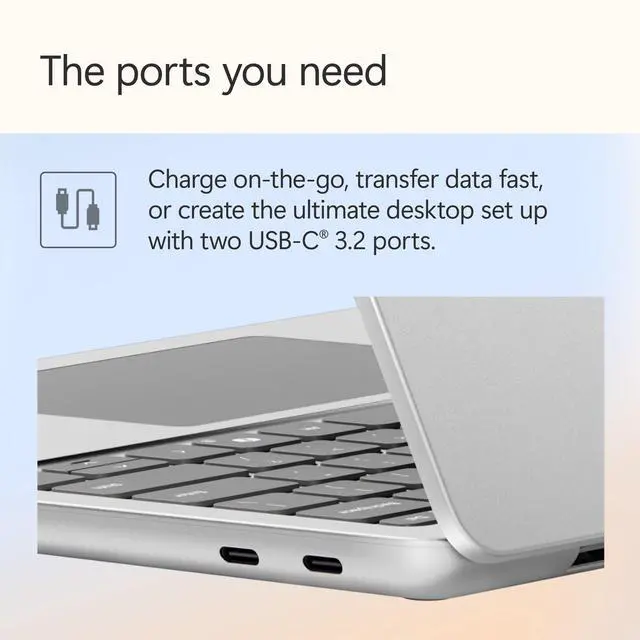 Alt view image 13 of 18 - Microsoft 13" Surface Laptop Copilot+ PC, Snapdragon X Plus 8-Core, 16GB RAM, 256GB UFS, Platinum, Latest Model