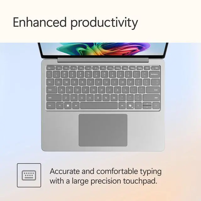 Alt view image 14 of 18 - Microsoft 13" Surface Laptop Copilot+ PC, Snapdragon X Plus 8-Core, 16GB RAM, 256GB UFS, Platinum, Latest Model