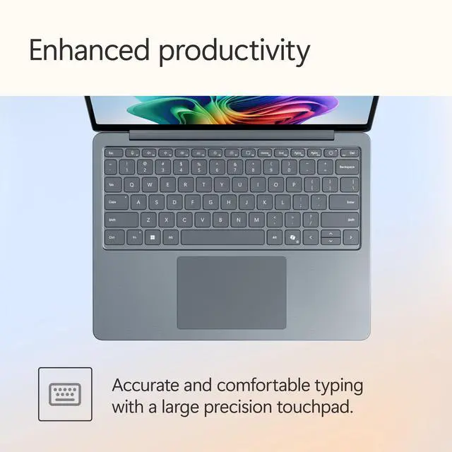Alt view image 13 of 20 - Microsoft 13" Surface Laptop Copilot+ PC, Snapdragon X Plus 8-Core, 16GB RAM, 512GB UFS, Ocean, Latest Model