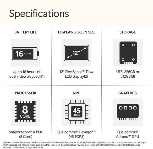 Alt view image 20 of 20 - Microsoft 13" Surface Laptop Copilot+ PC, Snapdragon X Plus 8-Core, 16GB RAM, 512GB UFS, Ocean, Latest Model
