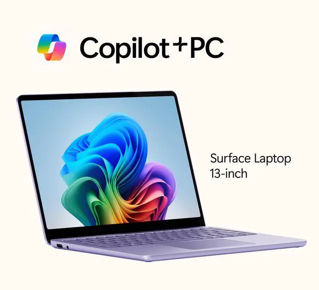 Alt view image 7 of 19 - Microsoft 13" Surface Laptop Copilot+ PC, Snapdragon X Plus 8-Core, 16GB RAM, 512GB UFS, Violet, Latest Model