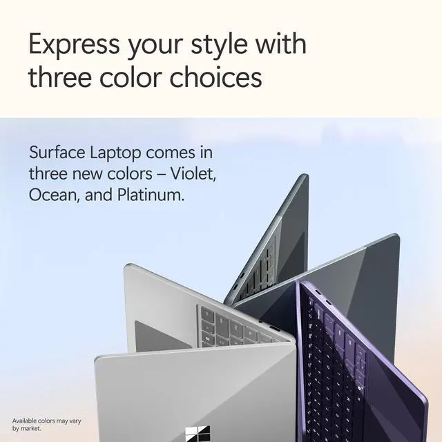 Alt view image 12 of 19 - Microsoft 13" Surface Laptop Copilot+ PC, Snapdragon X Plus 8-Core, 16GB RAM, 512GB UFS, Violet, Latest Model