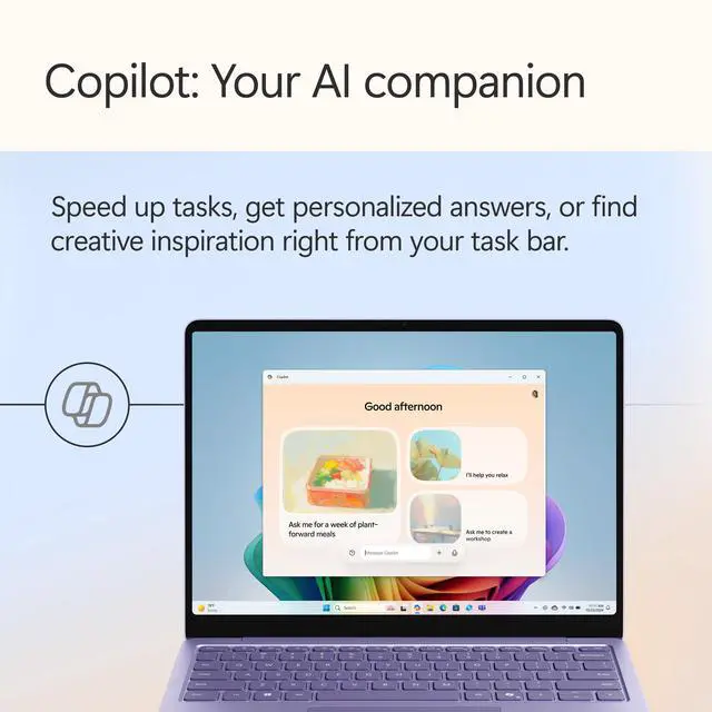 Alt view image 15 of 19 - Microsoft 13" Surface Laptop Copilot+ PC, Snapdragon X Plus 8-Core, 16GB RAM, 512GB UFS, Violet, Latest Model