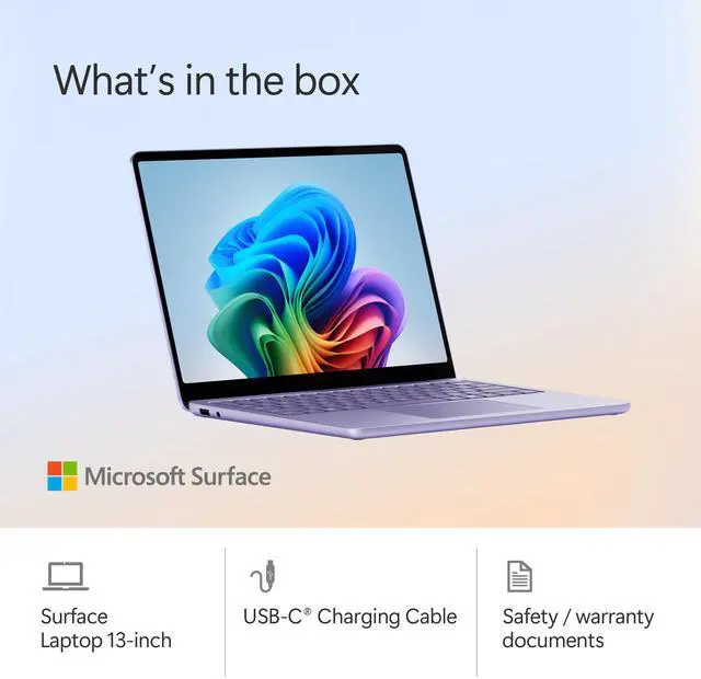 Alt view image 19 of 19 - Microsoft 13" Surface Laptop Copilot+ PC, Snapdragon X Plus 8-Core, 16GB RAM, 512GB UFS, Violet, Latest Model