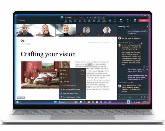 Alt view image 2 of 7 - Microsoft 13.8" Touchscreen Copilot+ PC Notebook - Intel Core Ultra 5 - 16 GB - 256 GB SSD - Windows 11 - Intel Arc Graphics - Webcam -  5G Cellular  - IEEE 802.11be Wireless LAN Standard  EP2-37082