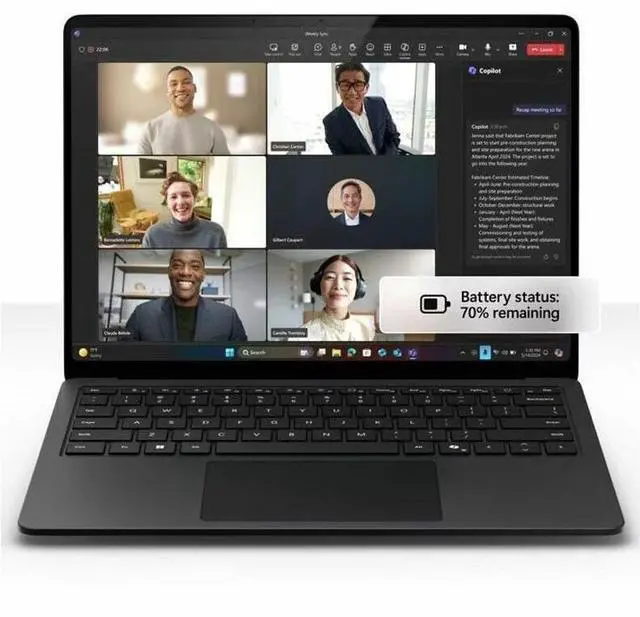Alt view image 6 of 7 - Microsoft Surface Laptop 7 13.8" Touchscreen Copilot+ PC Notebook - Intel Core Ultra 7 - 16 GB - 512 GB SSD - Windows 11 - Intel Arc Graphics - Webcam - IEEE 802.11be  EP2-22617