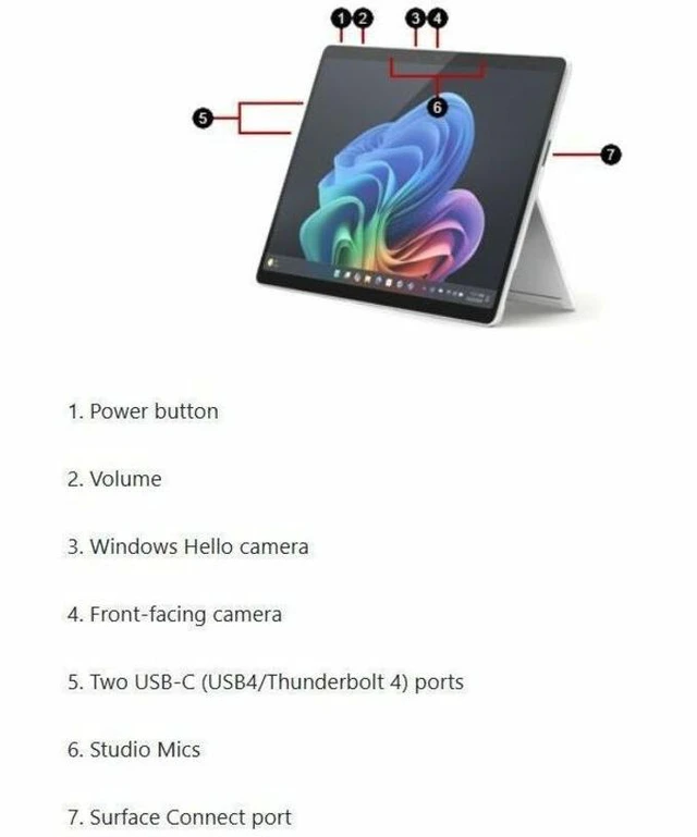 Alt view image 2 of 3 - Microsoft Surface Pro 12 Copilot+ PC Tablet - 13" PixelSense Display - Intel Core Ultra 7 366H (2 GHz) - 16 GB - 1 TB SSD - Windows 11 Pro - Platinum - Wi-Fi 7 - 12 MP Front Camera - EP2-55467