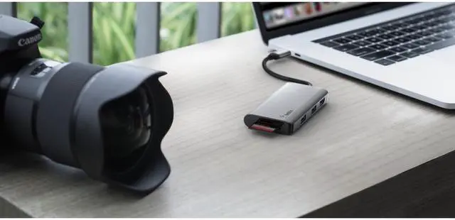 Alt view image 6 of 6 - Belkin USB-C 5-in-1 Multiport Adapter, Laptop Docking Station, 2x USB-A 3.1, 4k HDMI @ 30Hz, Up to 5Gps data transfer