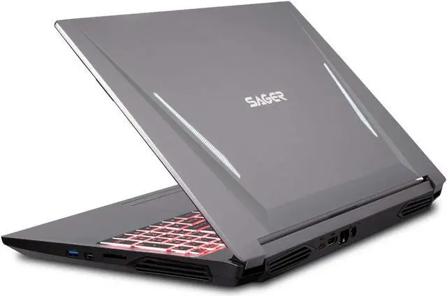 Alt view image 2 of 4 - Sager Gaming Laptop Intel Core i7-10875H 2.3GHz 16GB 500GB NVMe Nvidia RTX 2060 6GB 15.6" FHD Windows 11 Pro 64-bit Webcam NH58DDW Grade B