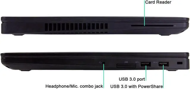 Alt view image 4 of 4 - DELL Grade B Laptop Latitude Intel Core i7-6600U 16GB Memory 256 GB SSD Intel HD Graphics 520 15.6" Non-Touch Screen Windows 10 Pro 64-bit E5570
