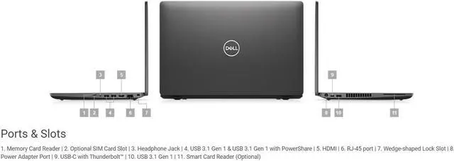 Alt view image 6 of 6 - DELL Precision 3541 Laptop Intel Core  i7-9850H 2.60GHz 32 GB Memory 512 GB SSD NVIDIA Quadro P620 15.6" FHD Windows 11 Pro