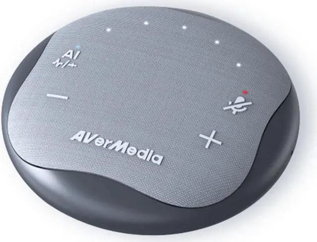 Alt view image 4 of 8 - AVerMedia AS315 Portable Speakerphone Works with Zoom, Teams, Skype, USB-C Docking Station, USB Hub, Portable Conference Speaker and Microphone, AI Noise Reduction