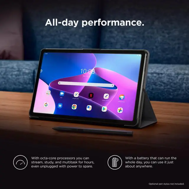 Alt view image 8 of 10 - Lenovo Tab M10 Plus (3rd Gen) 10" Tablet, 64GB Storage, 4GB Memory, Android 12, FHD Display