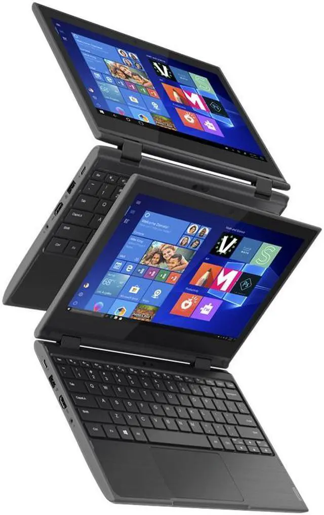 Alt view image 4 of 15 - Lenovo 300e (2nd Gen) 81M9 - Flip design - Intel Celeron N4120 / 1.1 GHz - Win 10 Pro 64-bit (includes Win 11 Pro License) - UHD Graphics 600 - 4 GB RAM - 128 GB SSD NVMe - 11.6" IPS touchscreen