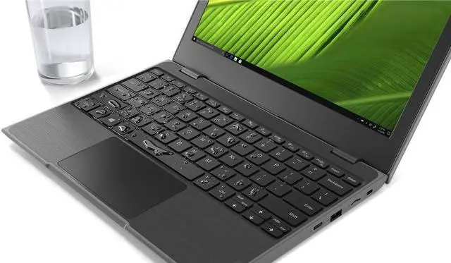 Alt view image 7 of 7 - Lenovo 100e 2nd Gen 81M80089US 11.6" Netbook - HD - 1366 X 768 - Intel Celeron N4020 Dual-Core (2 Core) 1.10 GHz - 4 GB Total RAM - 4 GB On-Board Memory - 128 GB SSD - Black