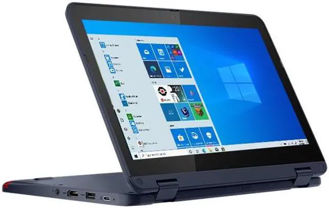 Alt view image 7 of 10 - Lenovo 300w Gen 3 82J1000JUS 11.6" Touchscreen Rugged 2 in 1 Notebook - HD - 1366 x 768 - AMD 3015e Dual-core (2 Core) 1.20 GHz - 4 GB RAM - 128 GB SSD - Abyss Blue