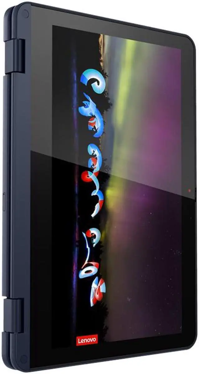 Alt view image 5 of 10 - Lenovo 300w Gen 3 82J1000JUS 11.6" Touchscreen Rugged 2 in 1 Notebook - HD - 1366 x 768 - AMD 3015e Dual-core (2 Core) 1.20 GHz - 4 GB RAM - 128 GB SSD - Abyss Blue