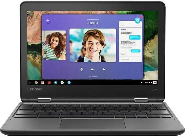 Alt view image 14 of 15 - Lenovo 300e Windows 2nd Gen 81M9007MUS 11.6" Touchscreen Netbook - HD - 1366 x 768 - Intel Celeron N4120 Quad-core (4 Core) 1.10 GHz - 8 GB Total RAM - 128 GB SSD - Gray