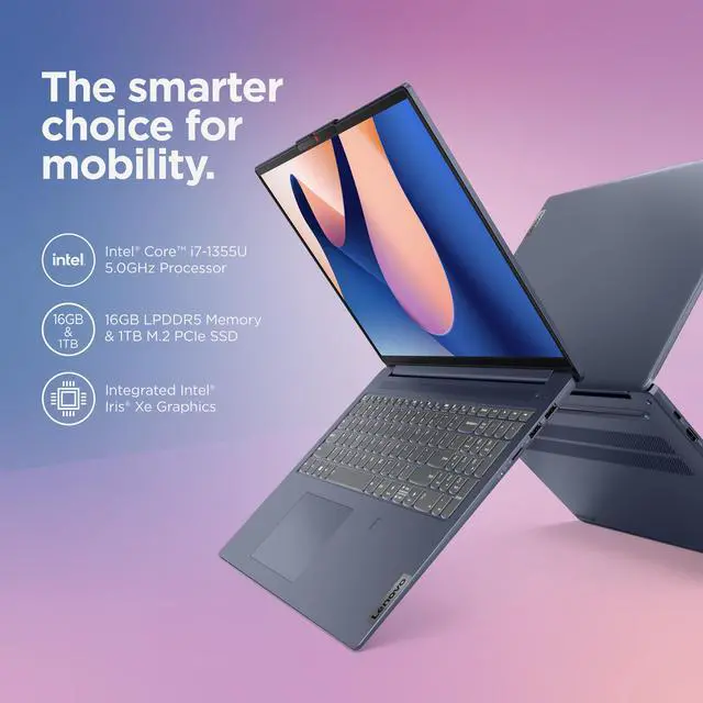 Alt view image 13 of 18 - Lenovo IdeaPad Slim 5i 16.0" Laptop i7-1355U 16GB RAM 1 TB PCIe SSD Windows 11 Home 82XF002SUS