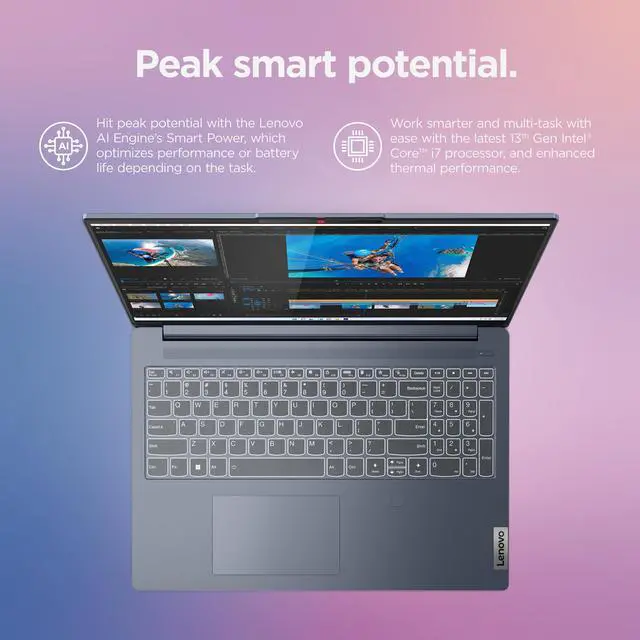 Alt view image 16 of 18 - Lenovo IdeaPad Slim 5i 16.0" Laptop i7-1355U 16GB RAM 1 TB PCIe SSD Windows 11 Home 82XF002SUS