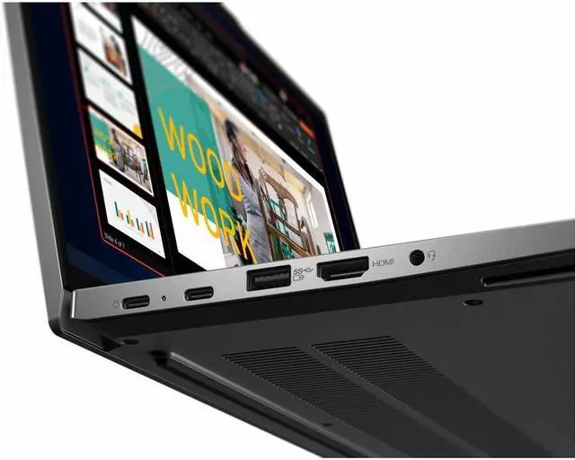 Alt view image 3 of 19 - Lenovo ThinkPad E14 Gen 5 21JR001QUS 14" Notebook - WUXGA - 1920 x 1200 - AMD Ryzen 5 7530U Hexa-core (6 Core) 2 GHz - 8 GB Total RAM - 8 GB On-board Memory - 256 GB SSD - Graphite Black