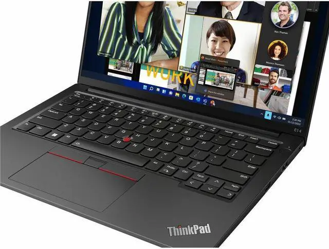 Alt view image 4 of 19 - Lenovo ThinkPad E14 Gen 5 21JR001QUS 14" Notebook - WUXGA - 1920 x 1200 - AMD Ryzen 5 7530U Hexa-core (6 Core) 2 GHz - 8 GB Total RAM - 8 GB On-board Memory - 256 GB SSD - Graphite Black
