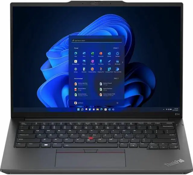Alt view image 9 of 19 - Lenovo ThinkPad E14 Gen 5 21JR001QUS 14" Notebook - WUXGA - 1920 x 1200 - AMD Ryzen 5 7530U Hexa-core (6 Core) 2 GHz - 8 GB Total RAM - 8 GB On-board Memory - 256 GB SSD - Graphite Black