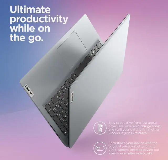 Alt view image 17 of 18 - Lenovo  IdeaPad 1 15ALC7 AMD Ryzen 5 5000 Series 5500U (2.10GHz) 8GB Memory 512 GB PCIe SSD AMD Radeon Graphics 15.6" Windows 11 Home 64-bit 82R400EMUS