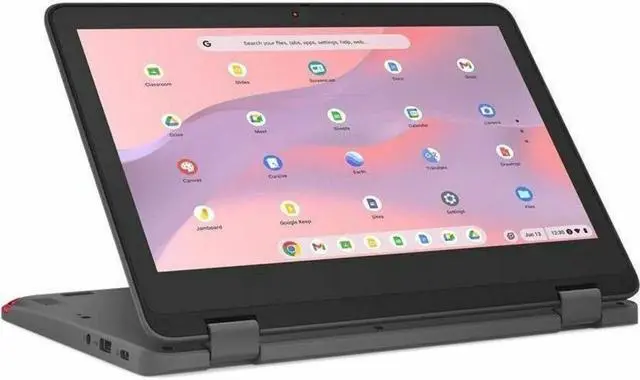 Alt view image 3 of 8 - Lenovo 300e Yoga Chromebook Gen 4 11.6" Touchscreen Convertible 2 in 1 Chromebook - Octa-core (ARM Cortex A76 + Cortex A55) - 4 GB - 32 GB Flash Memory - ChromeOS - Graphite Gray 82W2000AUS